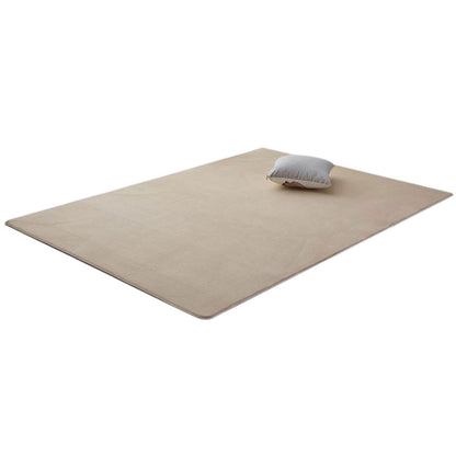 Coral Fleece Soft Carpet Fast Rebound Sponge Floor Mat-Camel