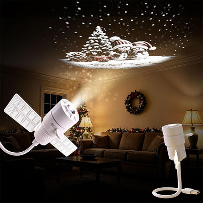 Christmas USB Projector Light with Slides Night Light Projector with 16 Slides