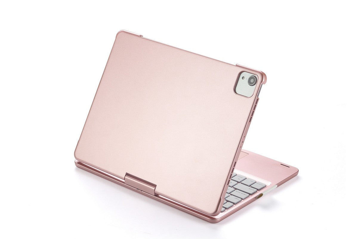 360-degree Rotatable Keyboard Case for iPad 11th Air 11 inch Air 13 inch with TouchPad -Rose Gold A11