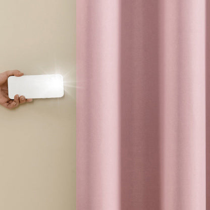 100% Blackout Curtain Panel with Black Liner â€?Heat & Light Blocking Pink