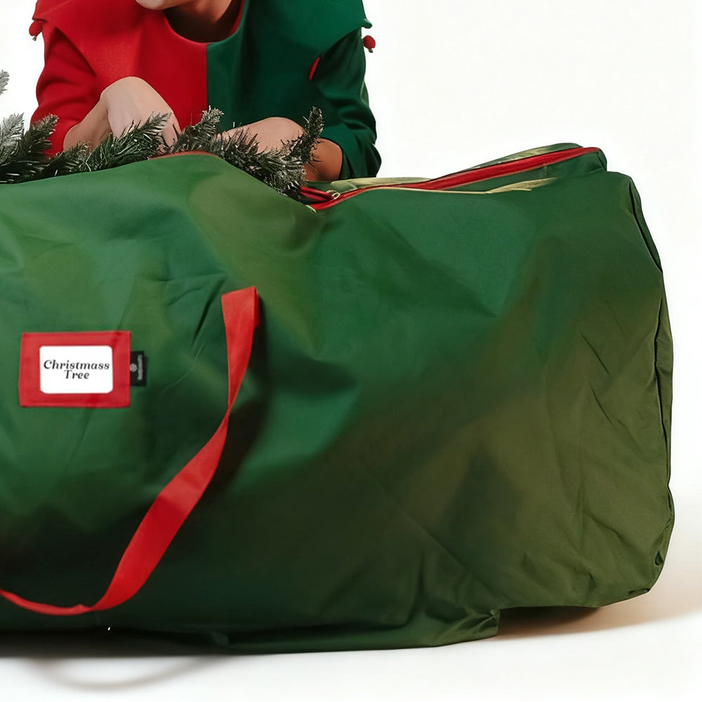 Rolling Christmas Tree Storage Bag Handy with Handle for Easy Carry Green