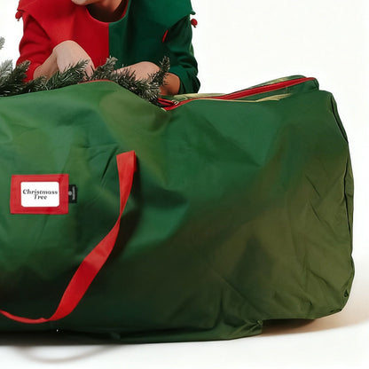 Rolling Christmas Tree Storage Bag Handy with Handle for Easy Carry Green