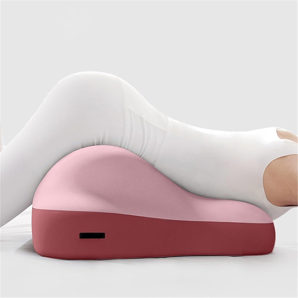 Ergonomic Memory Foam Reclining Pillow Prone Reading Cushion for Bed and Sofa-Pink