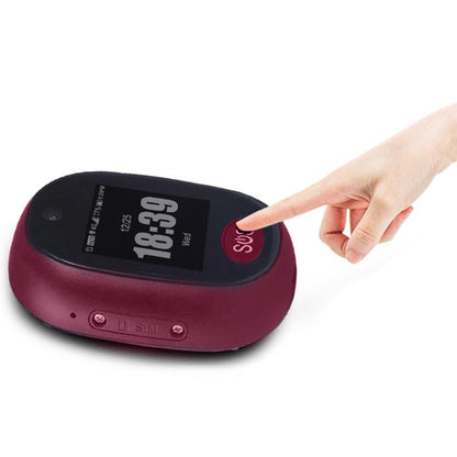4G Personal GPS Tracker SOS Alarm for Kids and Elderly Wine Red