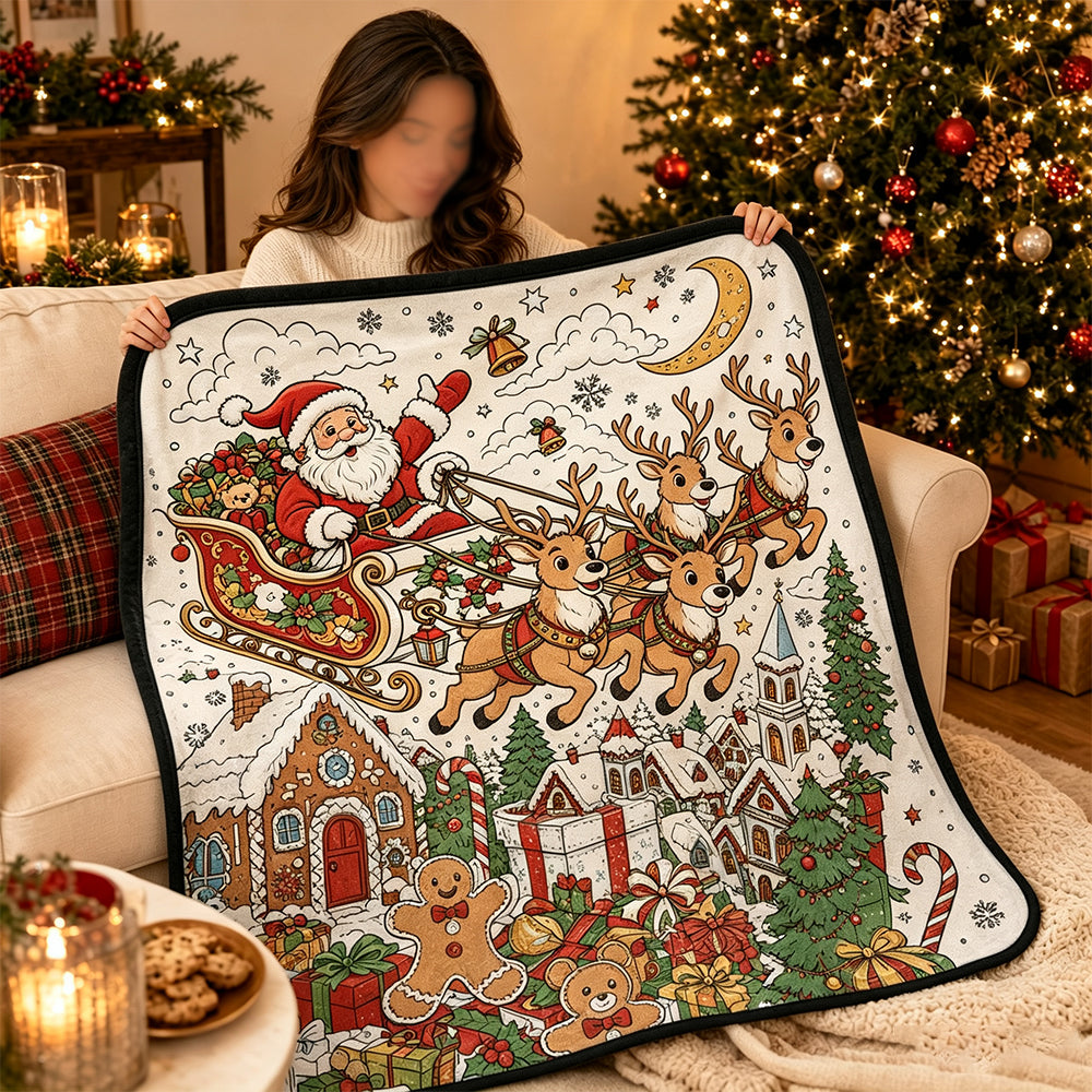 DIY Coloring Graffiti Christmas Blanket Drawing Blanket for Adults - Style5