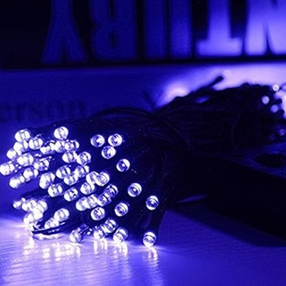 Outdoor Solar String Lights with 8 Modes for Garden Decoration - Blue