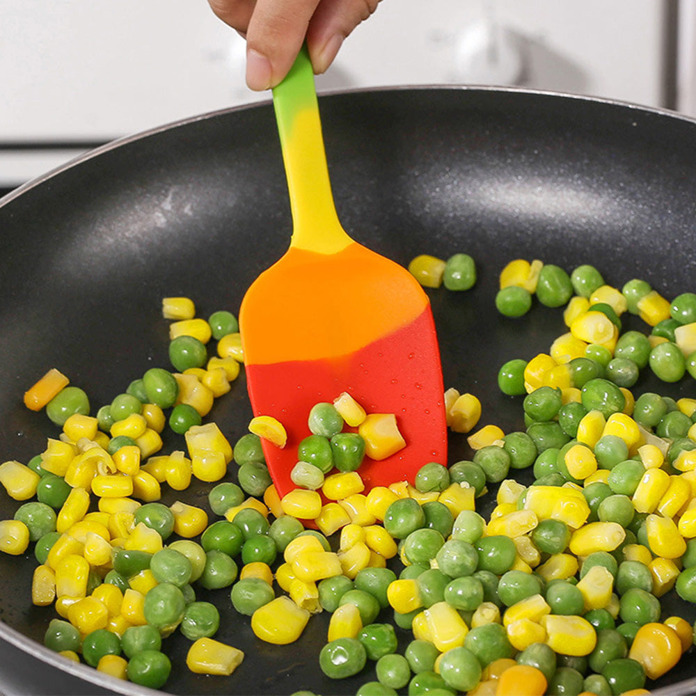 9PCS Silicone Spatula Set Non stick Spoon Utensil Baking Tools With Ergonomic Grip-Mixed Color