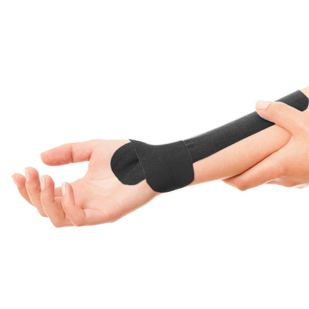 Kinesiology Tape Waterproof Breathable Latex-Free for Ankle Wrists Knees Black