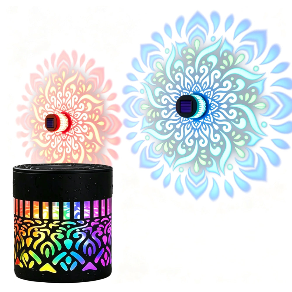 Solar Mandala Wall Light -Purple and Red