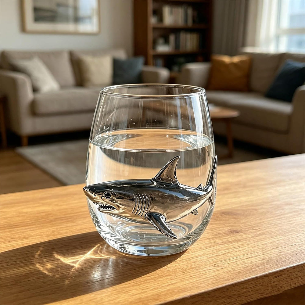 5 Piece 3D Ocean Animal Glass 350ml Borosilicate Wine Glass