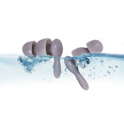 Set of 2 Pairs of Silicone Noise Reduction Earplugs Swimming Sleeping Hearing Protection Earplug Gray