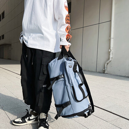 3-in-1 Sports Duffle Bag Travel Backpack Weekender Overnight Bag Blue