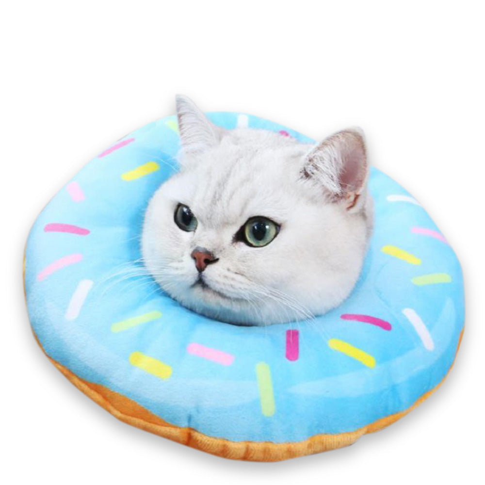 Cat Cone Soft Collar ¨C Adjustable Kitten Recovery Donut Collar Blue