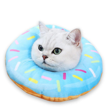 Cat Cone Soft Collar ¨C Adjustable Kitten Recovery Donut Collar Blue