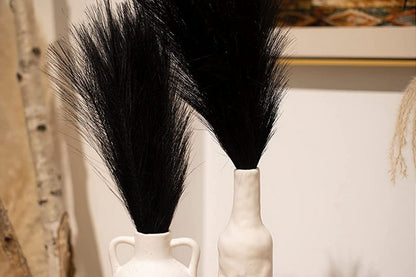 4pcs Faux Pampas Grass Boho Room Decor Flowers Bunches for Wedding Party-Black