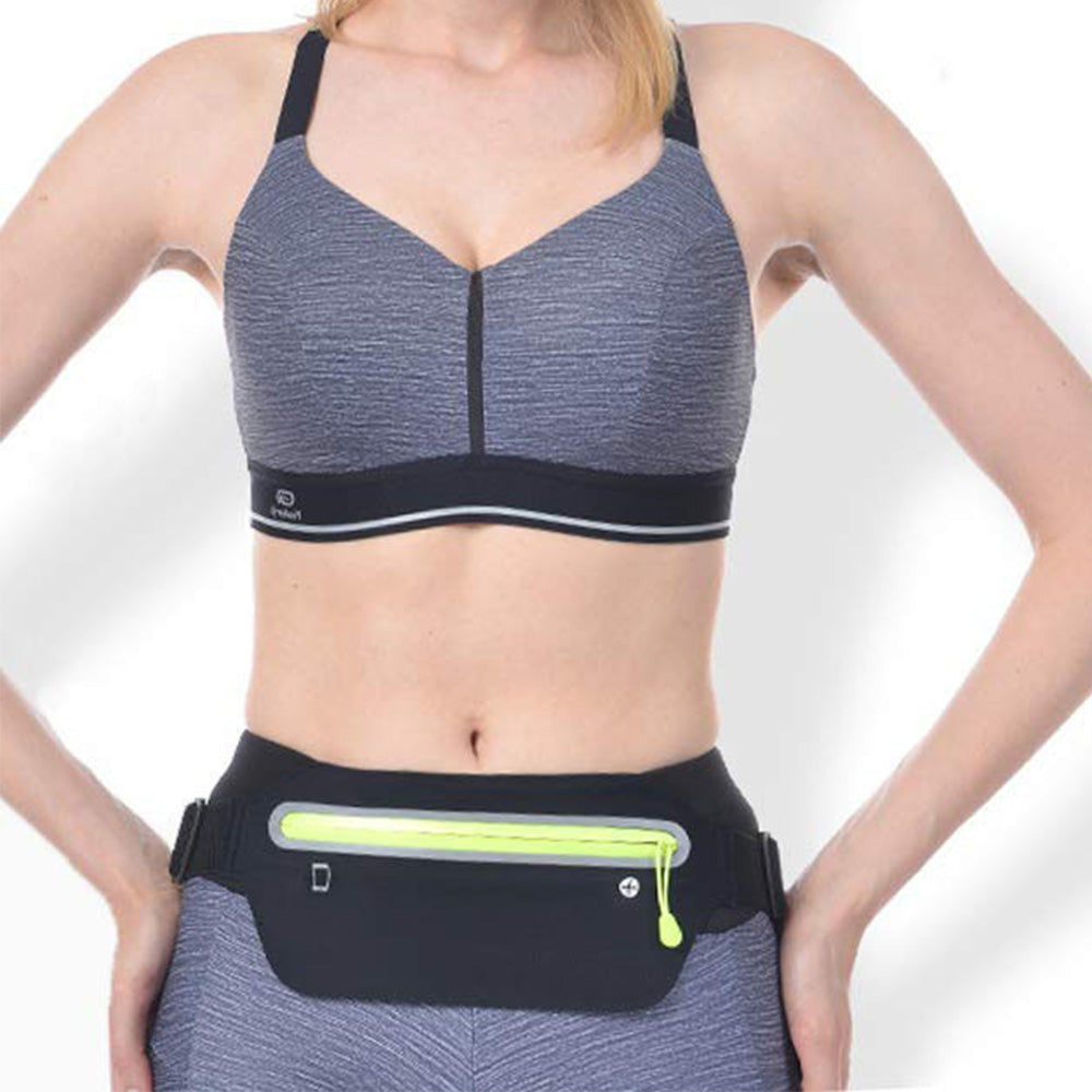 Sport Waist Bum Slim Belt Bag forJogging Running Hiking Zipper Fanny Pack Pouch Black
