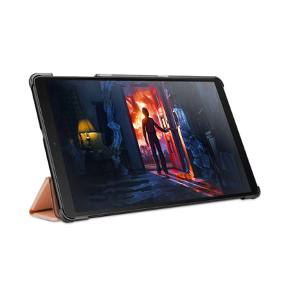 PU Leather Trifold Stand Case for Fire HD 10 2021 2023-Rose Gold