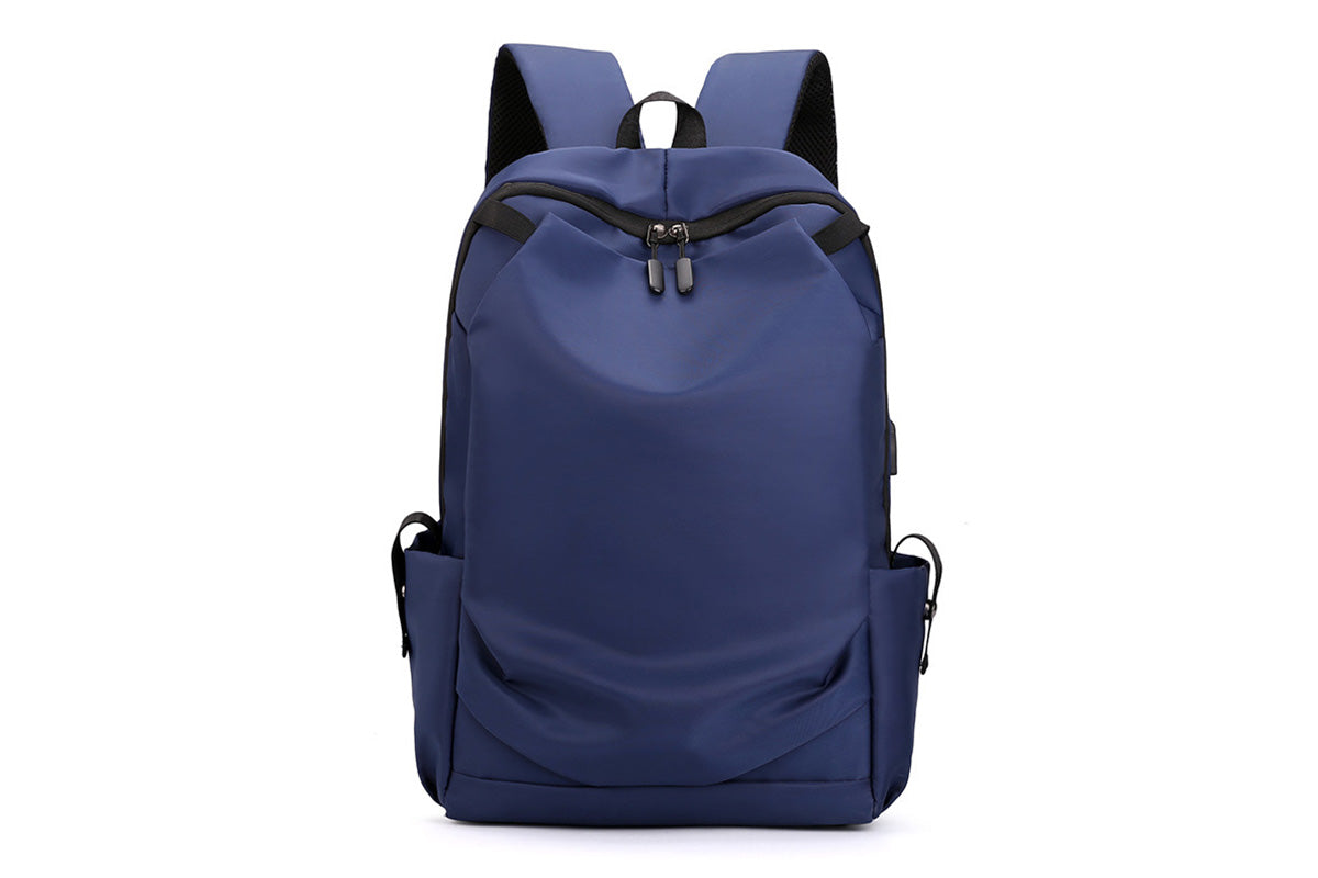 Business Laptop Backpack Anti-Theft USB Charging Port External Headphone Jack for Mens Womens -Blue