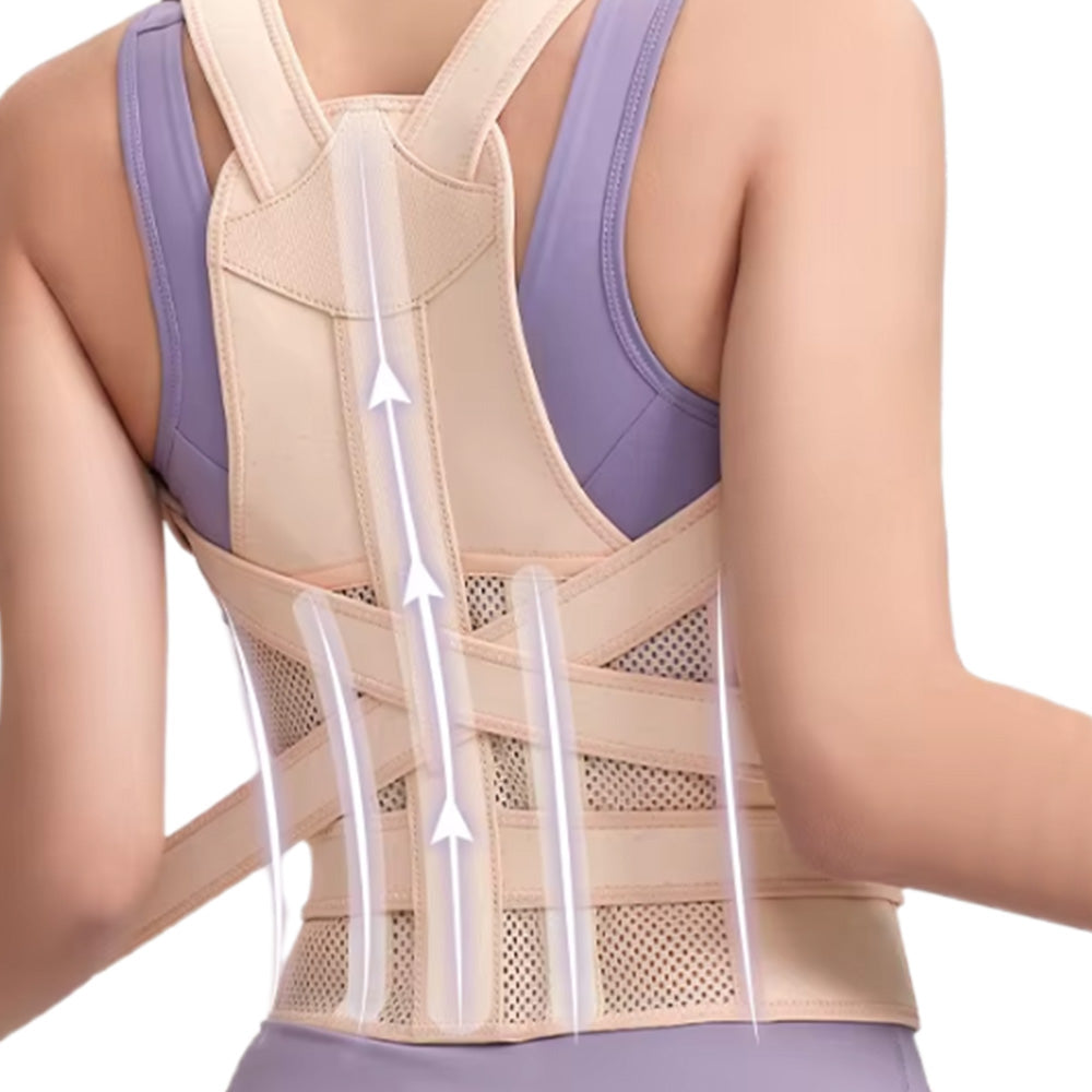 Posture Corrector  Adjustable Back Brace Support Strap Nude