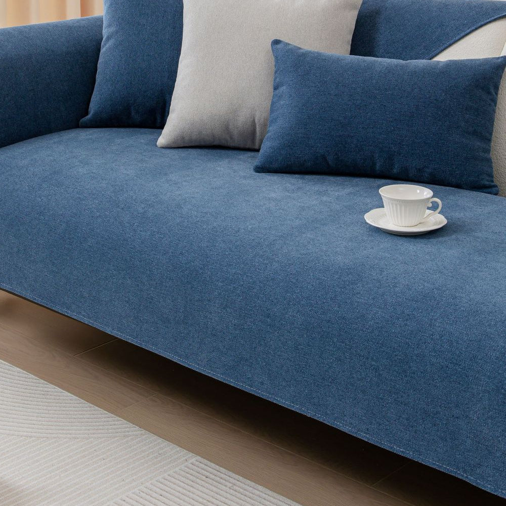 Anti-slip Sofa Couch Cover Slipcover Sofa Protective Cover Blue