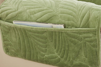 Reclining Couch Slipcovers Soft with Pockets Protector for Pets Kids-Off-Green