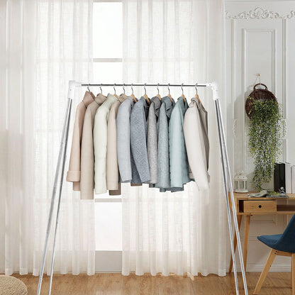 Portable Travel Garment Rack Folding Clothes Rack for lightweight Clothing White