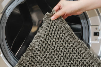 Waffle Bath Mat Super Absorbent Non Slip Bathroom Rug Rubber Backed Bath Rug -Green