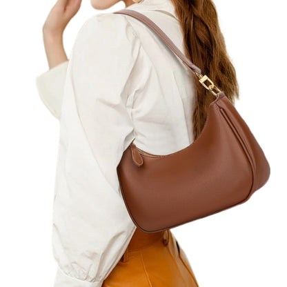 Shoulder Bag with Chain and Strap Design ¨C Underarm Purse Handbag for Women Brown