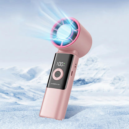 Semiconductor Cooling Handheld Fan 199 Speeds Portable Fan - Pink