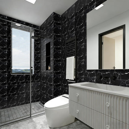 10Pcs Self Adhesive PVC Wall Tiles- Black
