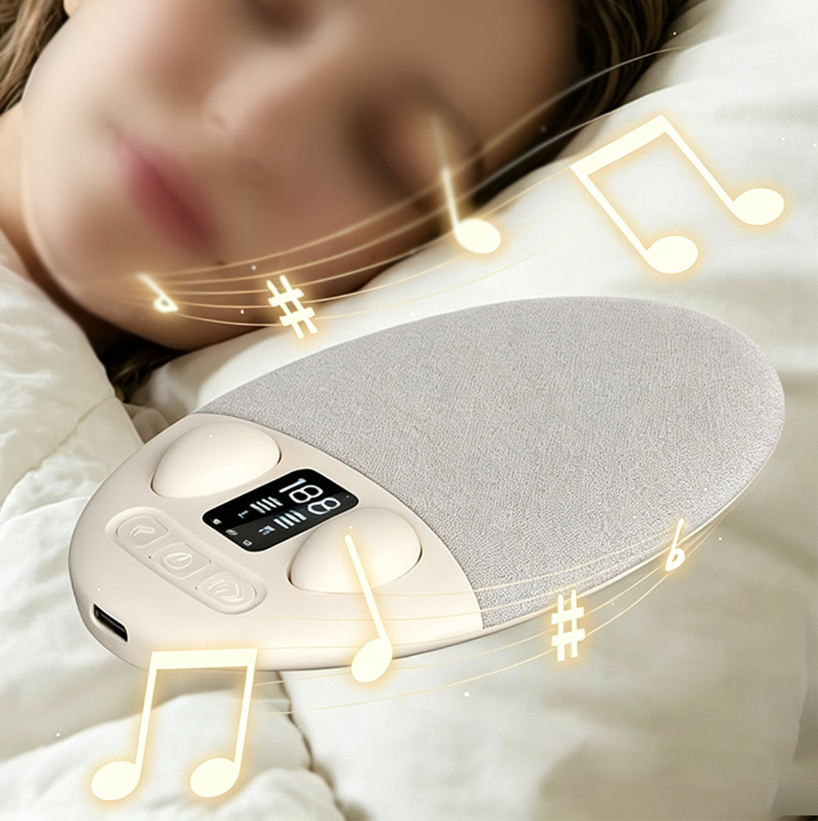 2 in 1 Under Pillow Sleep Speaker Bluetooth Headphones - Grey