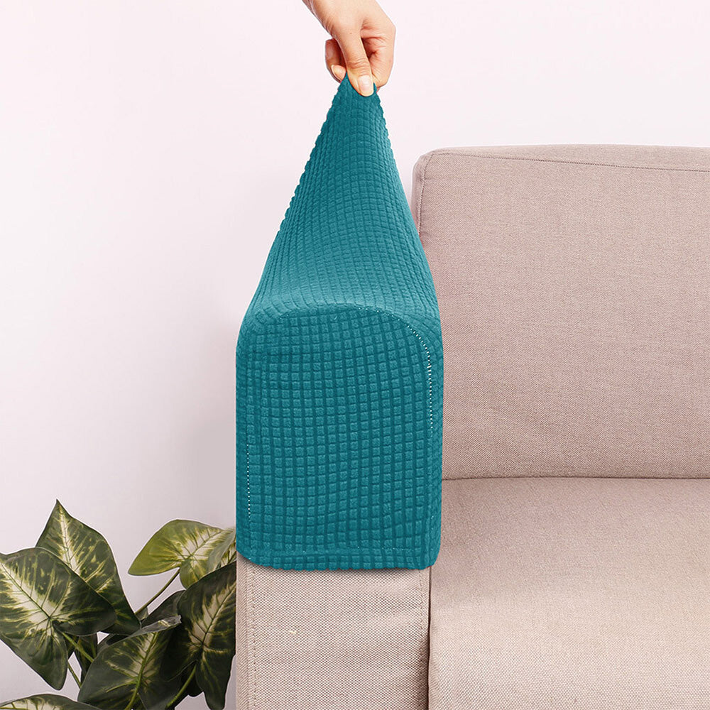2PCS Universal Chair Arm Protector Covers Armchair Slipcovers Furniture Protector-Blue