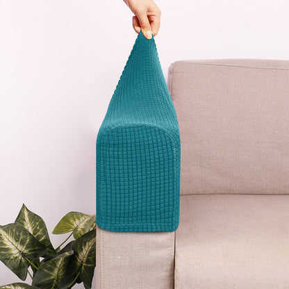 2PCS Universal Chair Arm Protector Covers Armchair Slipcovers Furniture Protector-Blue