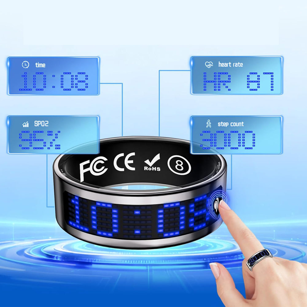 IP68 Waterproof Smart Ring-Black