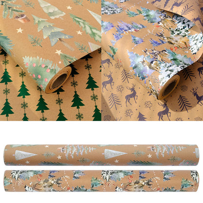2 Pack Double Sided Christmas Wrapping Paper 4 - Reindeer