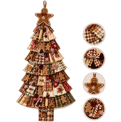 Christmas Tree Door Hanging Kit DIY Quilted Ornament - Red