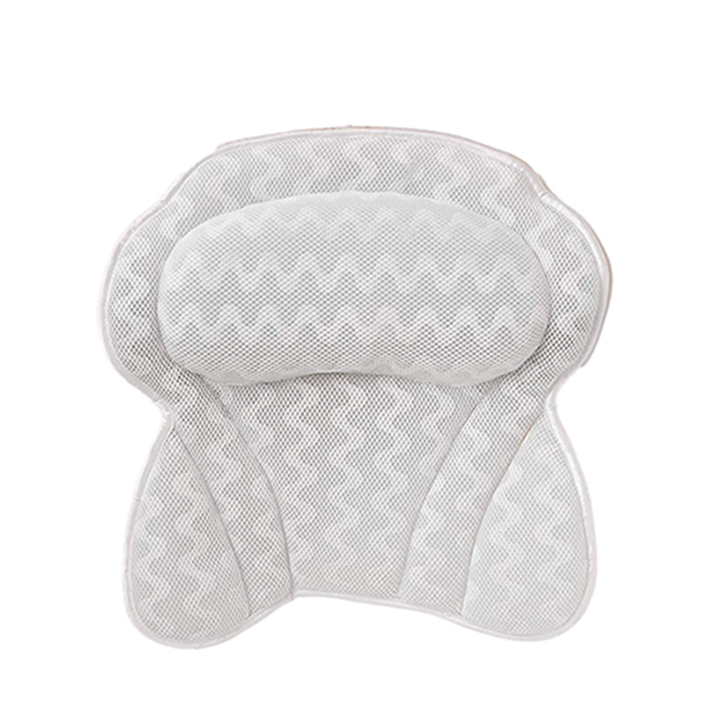 4D Bath Pillows Bathtub Rest Pillow Spa Neck and Back Support Headrest with Suction Cups Style 3