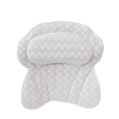 4D Bath Pillows Bathtub Rest Pillow Spa Neck and Back Support Headrest with Suction Cups Style 3