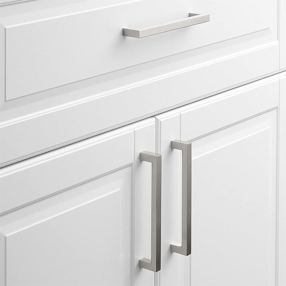 2 Pieces 12mm Square Stainless Steel Kitchen Cabinet - Silver