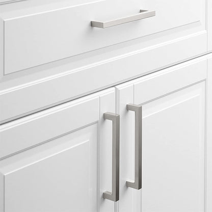2 Pieces 12mm Square Stainless Steel Kitchen Cabinet - Silver