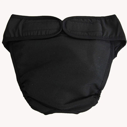 Reusable Dog Diapers Cotton Washable Doggie Diapers-Black