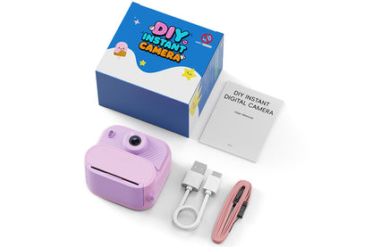 boy and girls DIY Instant Print Camera with 48MP Photo Printer-Purple
