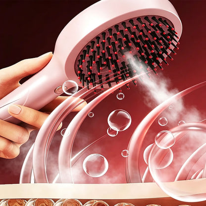 3 in 1 Electric Spray Hair Comb with Mist Function-Pink
