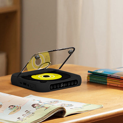 Portable Bluetooth CD Player Supports USB /Wired Playback Rechargeable Walkman Black