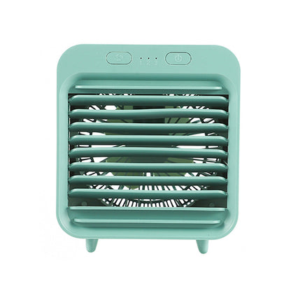 Portable Air Conditioner Fan 3 Speeds Cooling Humidifier Fan for Room Desk Bedroom Office Green