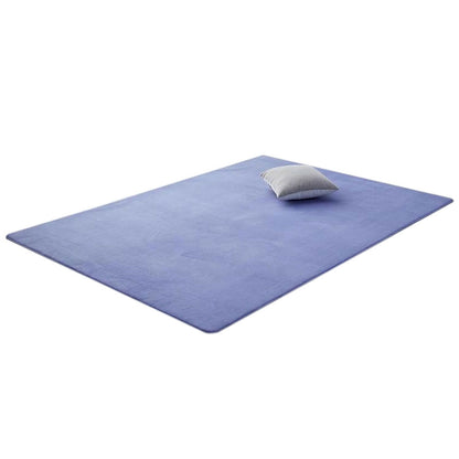 Coral Fleece Soft Carpet Fast Rebound Sponge Floor Mat-Blue