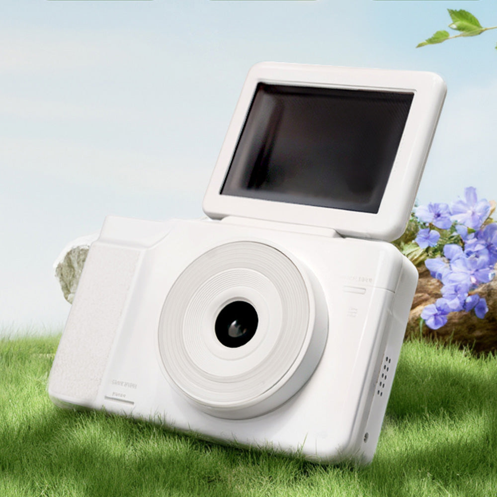 16X Zoom Digital Camera 180 Degree Flip Screen Autofocus Video Camera with 32G Memory Card White