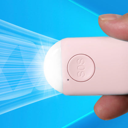 130db Personal Alarm Security Alarm with Keychain LED Flashlight Self Defense Alarm Pink