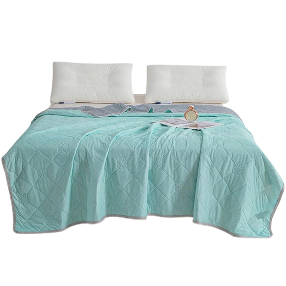 Double-Sided Cooling Blanket Summer Cool Touch Quilt Air Conditioner Blanket Green