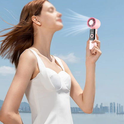 Semiconductor Cooling Handheld Fan 199 Speeds Portable Fan - Pink